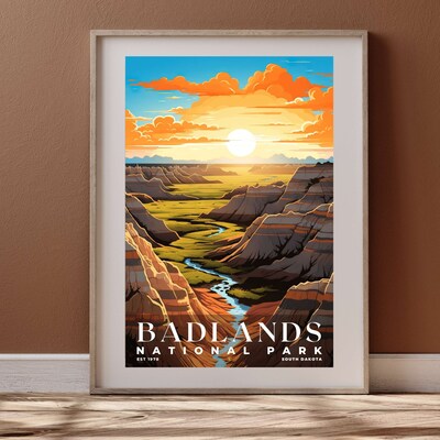 Badlands National Park Poster, Travel Art, Office Poster, Home Decor | S7 - image4